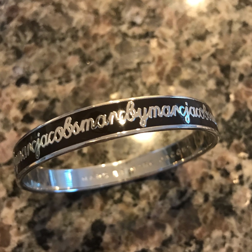 Marc by MarcJacobs Black and Silver Enamel Bangle